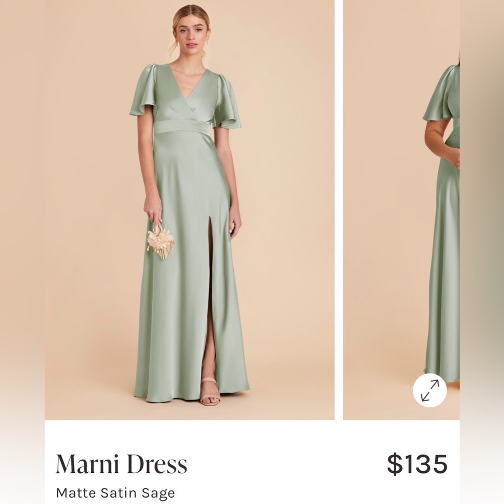 Birdy Grey Matte Satin Sage short sleeve Dress